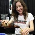 Girl pouring beer at VCBW 2011 photo
