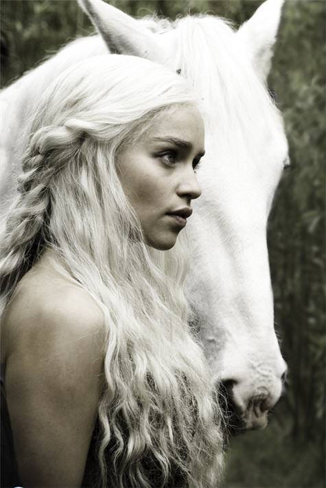 Emilia Clarke is Daenerys in HBO's Game of Thrones an adaptation of a 