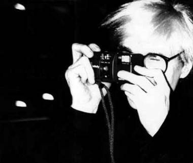 Andy Warhol with camera image.