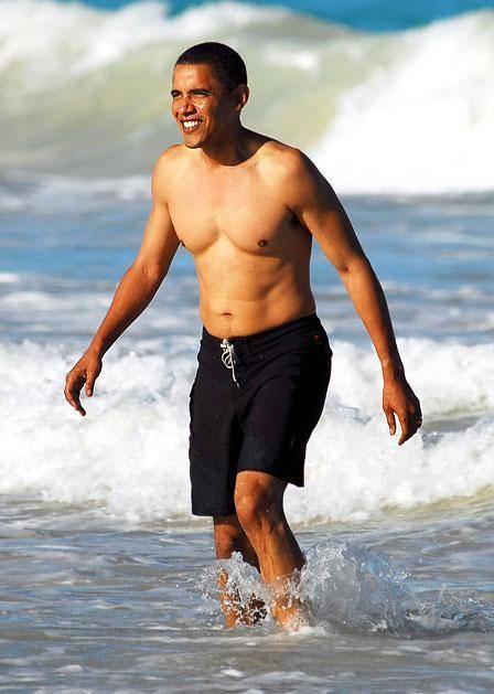 Barack Obama shirtless photo