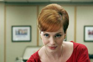 Christina Hendricks as Joan Holloway on AMC's Mad Men