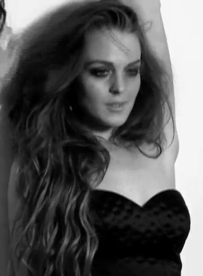 Lindsay Lohan during an Elle magazine photoshoot in 2009