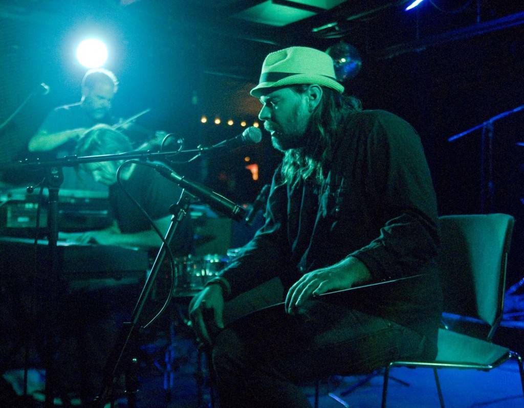 Pall Jenkins onstage with the Black Heart Procession at the Biltmore Cabaret, Vancouver