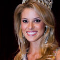 Carrie Prejean wearing her Miss California crown in 2009