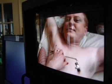 Dave Foley with nipple clamps in Coopers' Camera.