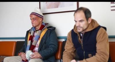 Woody Harrelson and Michael Kelly in Defendor.