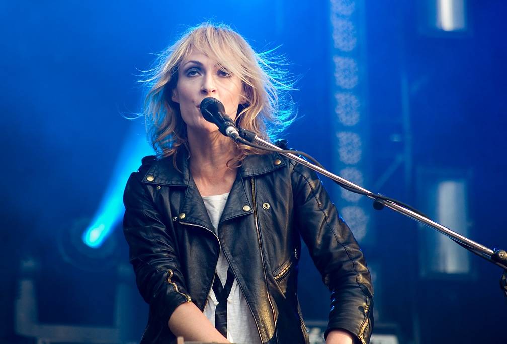 Emily Haines with Metric at Malkin Bowl, Vancouver, 2010. Jason Statler photo