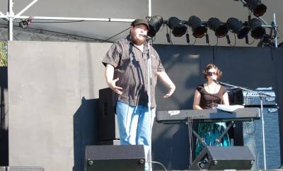 Shane Koyczan at the Vancouver Folk Music Festival, July 16 2010. Megan Chursinoff photo