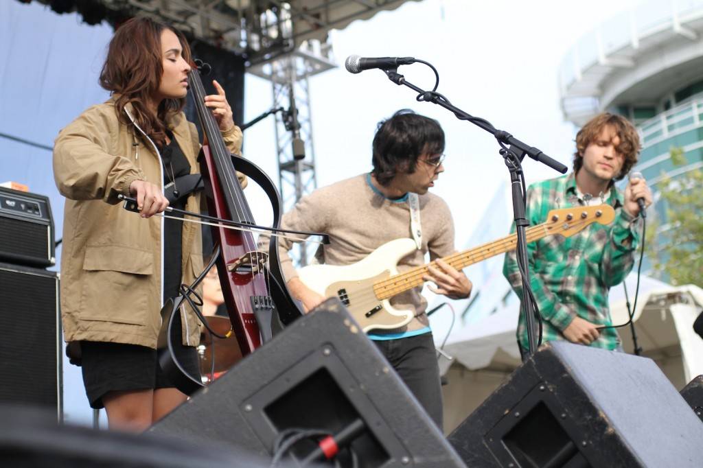 RaRaRiot-04 Ra Ra Riot at Bumbershoot, Seattle, Sept 5 2010. Robyn Hanson photo
