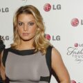 Jessica Simpson at a fashion event in 2010