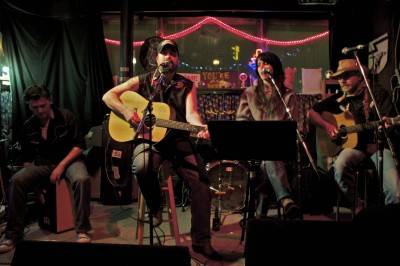 Keith McMahon, Romi Mayes, Andrew Neville and Chris Dunn at Neilfest 2010. Wade Little photo