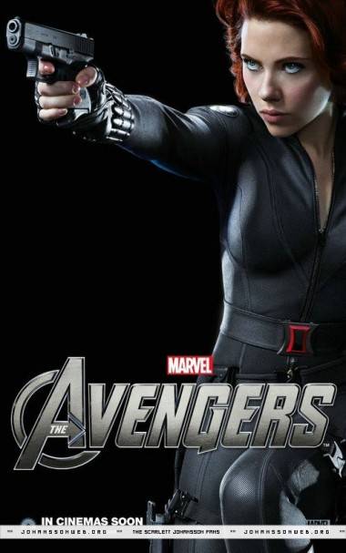 Scarlett Johansson as Black Widow in The Avengers movie