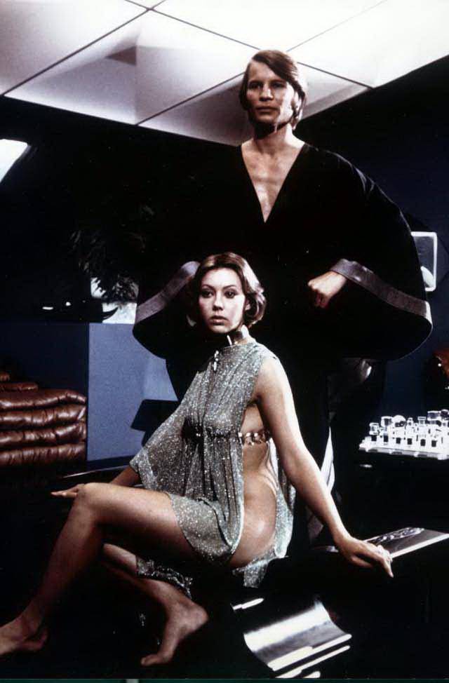 Jenny Agutter with Michael York in a publicity photo for Logan's Run (1976).