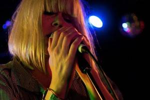 Lisa Milward with The Concretes at the Biltmore Cabaret, Vancouver, March 1 2011. Ashley Tanasiychuk photo