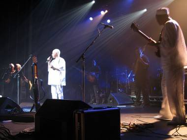 Salif Keita at the Vogue Theatre, Vancouver, April 2 2011. Rebecca Apostoli photo