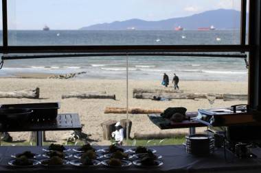 View from the Boathouse, April 2 2011, part of the Vancouver Playhouse International Wine Festival. 