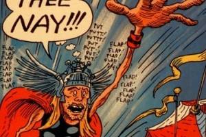 Tony Millionaire's Thor story in Strange Tales II.