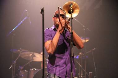 Trombone Shorty and Orleans Avenue at the Vogue Theatre, Vancouver, May 27 2011. Robyn Hanson photo