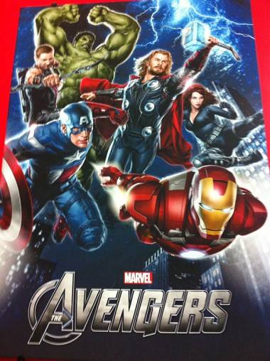 Promo image from the Marvel Comics movie of The Avengers.