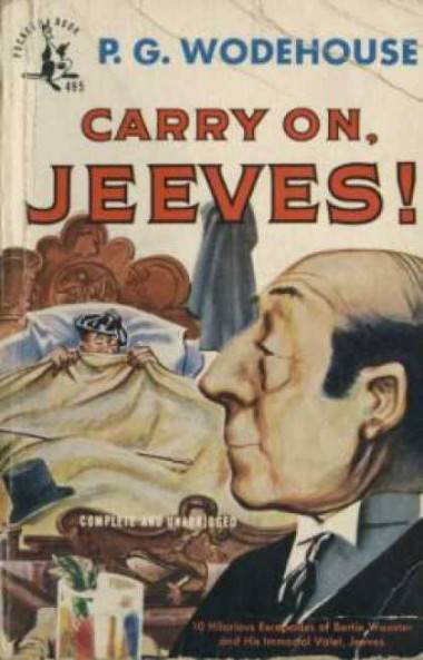 Carry on Jeeves by PG Wodehouse book cover.