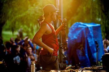 Beats Antique perform at the Vancouver Folk Music Festival