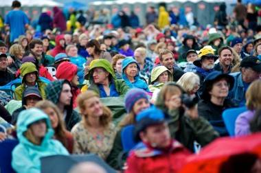 Audiences braving the weather at the Vancouver Folk Music Festival July 15 2011. Christopher Edmonstone photo