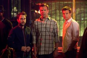 Charlie Day, Jason Sudeikis and Jason Bateman in Horrible Bosses (2011).