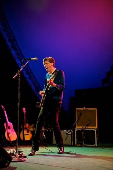 Joel Plaskett with The Emergency at the Vancouver Folk Music Festival July 15 2011. Christopher Edmonstone photo