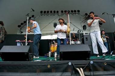 La-33 at the Vancouver Folk Music Festival, July 17. Christopher Edmonstone photo