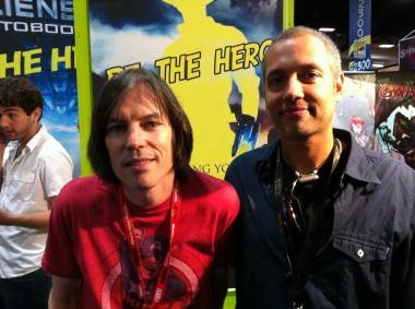 Mark & Hawk 1 Cowboys vs. Aliens screenwriters Mark Fergus and Hawk Ostby at the San Diego Comic-Con July 23 2011.