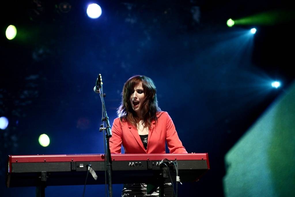 Jasmyin Parkin with Mother Mother at Summer Live, July 8 2011. Anja Weber photo