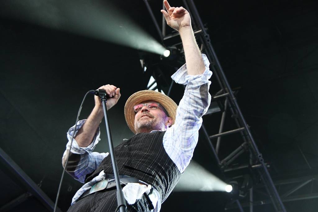 Gord Downie with the Tragically Hip at Shaw Park, Winnipeg, July 7 2011. Stephanie Willer photo
