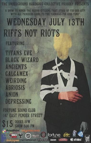 Riffs Not Riots promo poster