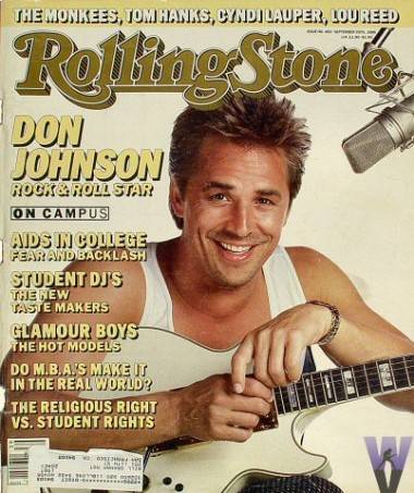 Rolling Stone cover featuring Don Johnson.