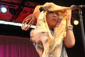 Yukimi Nagano with Little Dragon at Bumbershoot Sept 3 2011. Robyn Hanson photo