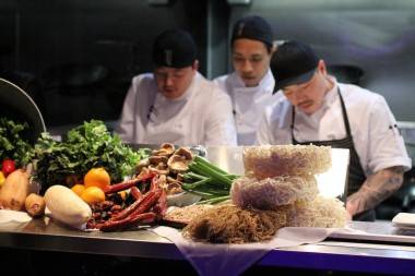 Chefs at Chinois restaurant photo