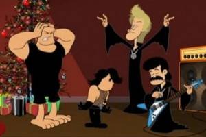 Henry and Glenn at Christmas art