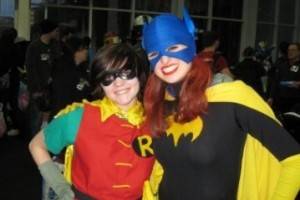Robin and Batgirl cosplay at 2011 ECCC photo