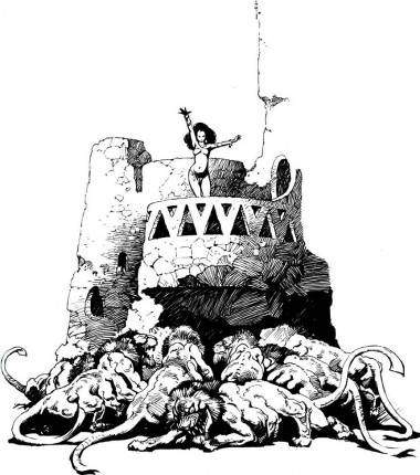 Warlord of Mars Frazetta Banth Tower