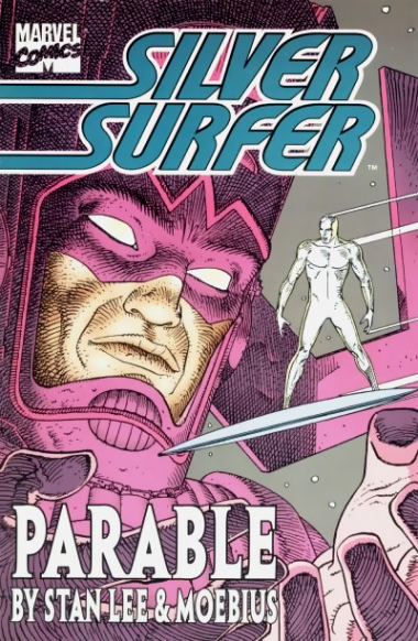 Silver Surfer comic book cover by Moebius
