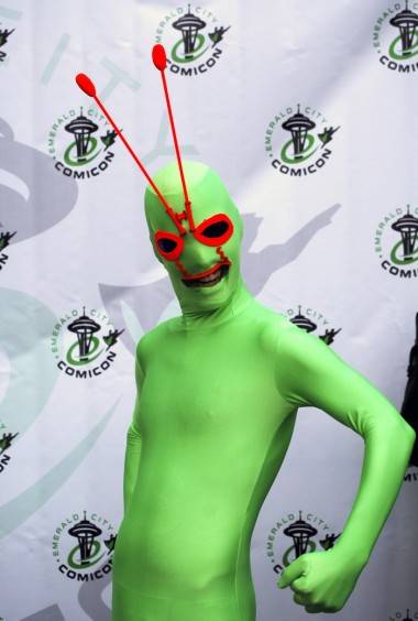 Ambush Bug costume at Emerald CIty Comicon 2012