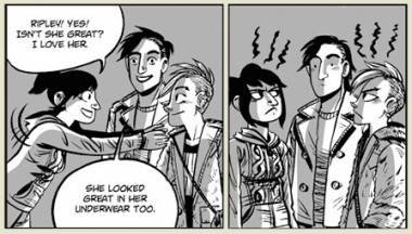 Faith Erin Hicks art from Friends With Boys graphic novel