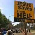Jesus Saves sign at 2012 Comic-Con