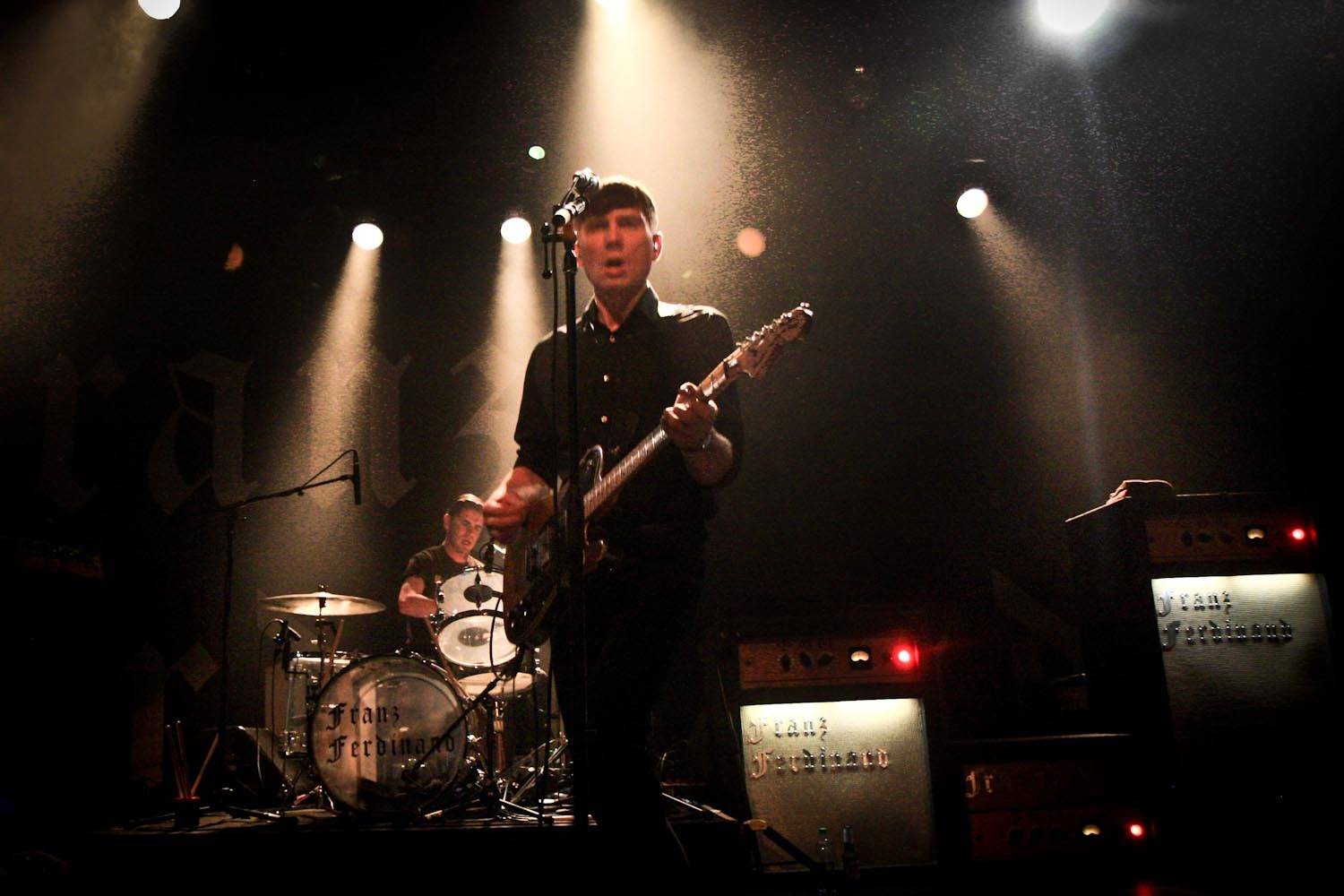 Alex Kapranos with Franz Ferdinand at the Commodore Ballroom, Vancouver, 2012.