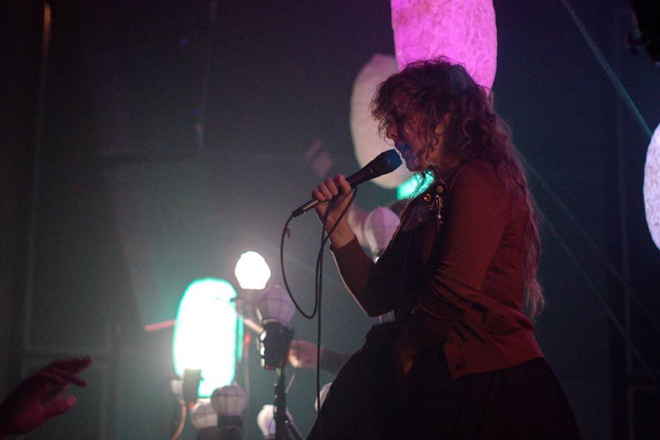 Megan James with Purity Ring at Venue, Vancouver Sept 7 2012 photo