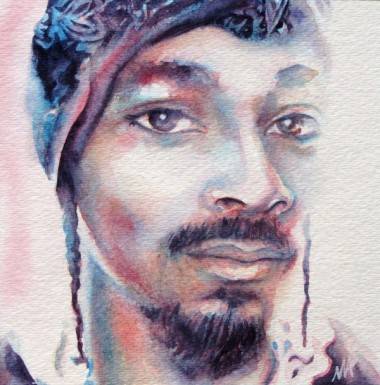 Snoop Dogg art show painting by Megan Allard