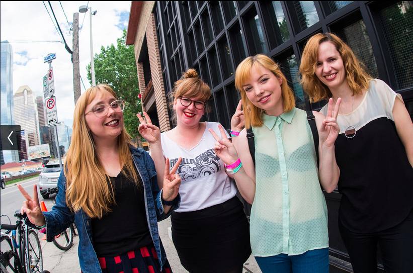 L-r: Selina Crammond, Adrienne LaBelle, , Alie Lynch and Katie Gravestock are Supermoon.