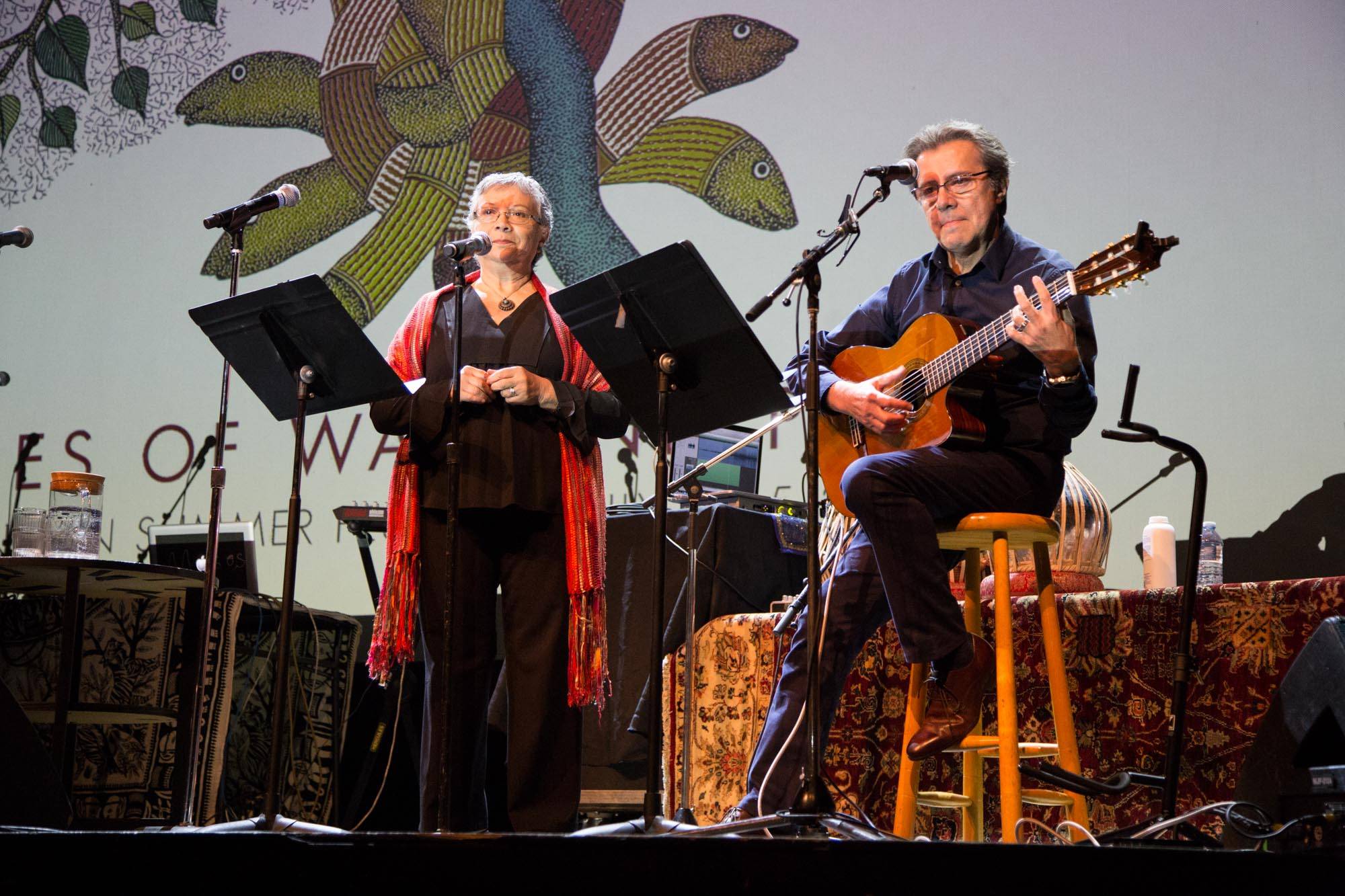 Carmen Rodriguez speaking at the Vogue Theatre, Vancouver, July 15 2017. Kirk Chantraine photo.