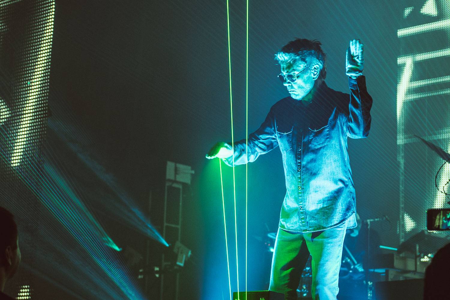 Jean-Michel Jarre at the Queen Elizabeth Theatre, Vancouver, April 17 2018. Pavel Boiko photo.