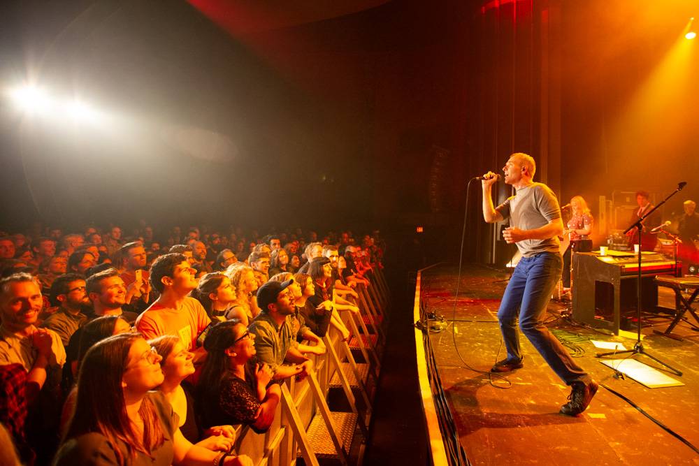 Belle and Sebastian at the Vogue Theatre, Vancouver, 2018 June 29. Kirk Chantraine photo.